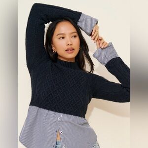 Maeve | Cable Knit Layered Sweater | Medium | Excellent Condition!!
